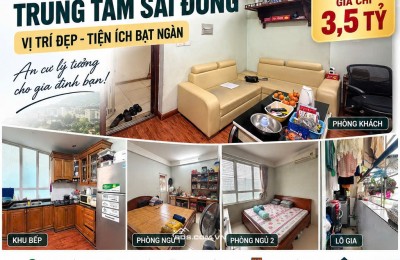  BÁN CĂN HỘ 62M² FULL NỘI THẤT TRUNG TÂM SÀI ĐỒNG GIÁ 3,5 TỶ