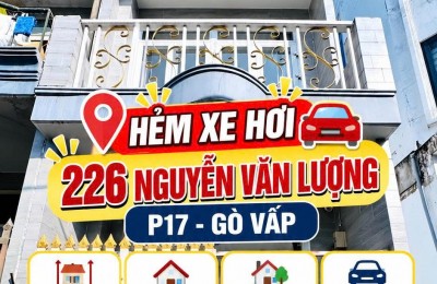 Nhà Nguyễn Văn Lượng P17 Gò Vấp 21m2 , hẻm xe hơi  giá 2.6tỷ