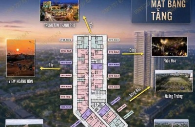 Căn hộ Ecopalace BMT - ECO 3015, căn góc 3 PN tầng cao, 85,3m2, 2 ban công, 2 view