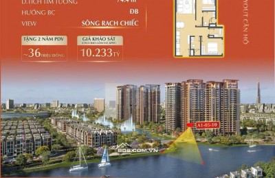 BÁN CẮT LỖ CĂN 2PN CT5 THE GLOBAL CITY VIEW SÔNG VÀ NHẠC NƯỚC