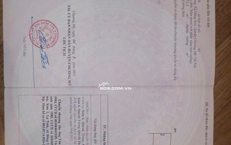 Chỉ hơn tỷ có ngay lô đất 51,5m2 ngay đường trục nhựa tuyến 2 quốc lộ 6