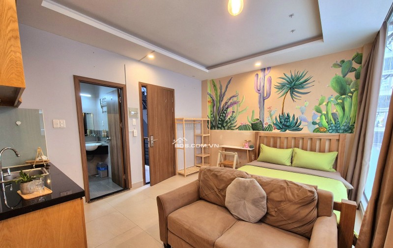 Cho thuê phòng hẻm 89 Hàm Nghi, Quận 1 - Dạng phòng studio có bếp và toilet riêng - Đầy đủ nội thất