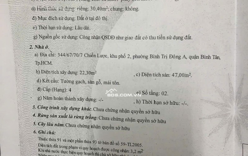 Bán nhà cũ tiện xây mới đường Chiến Lược Quận Bình Tân