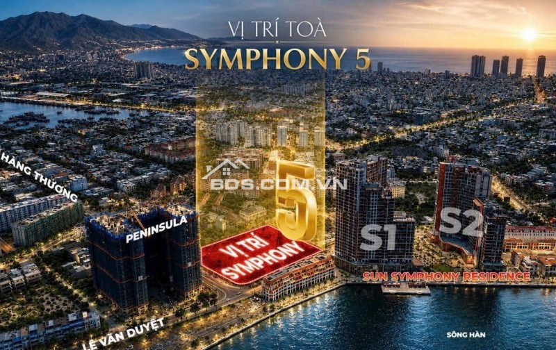 Bán căn hộ Symphony 5, trực diện sông Hàn, xem pháo hoa DIFF đỉnh cao, từ 1,9 tỷ sở hữu ngay
