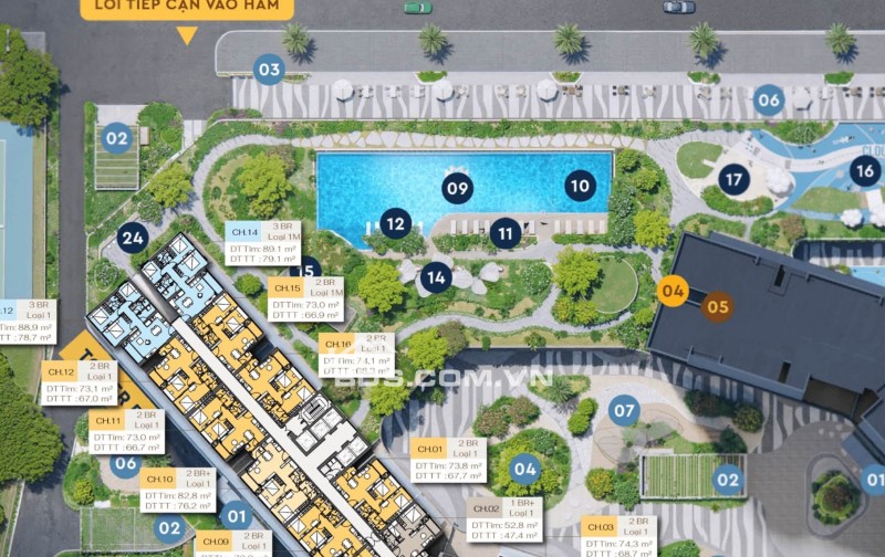 Chính chủ chuyển nhượng căn Masteri Rivera, dt 66,7m², 2 phòng ngủ, tầng 17, Tower B
