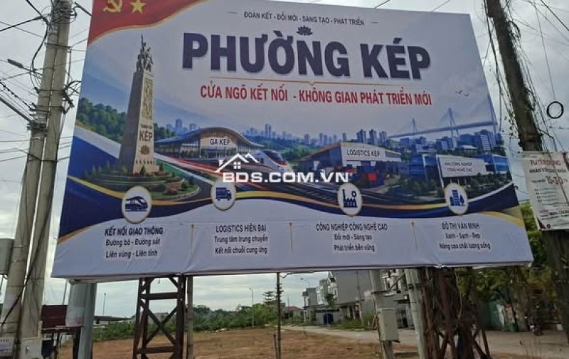 Đất ven KCN Phường Kép, Bắc Ninh giá chỉ 600 triệu - 900 triệu/lô