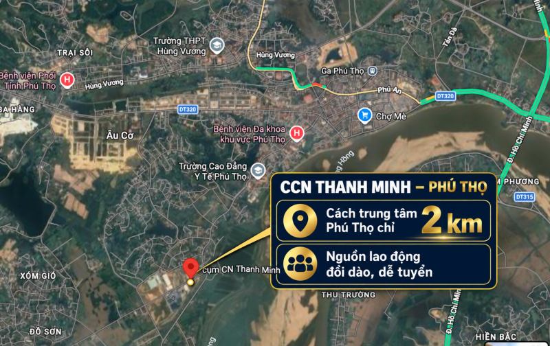Chính chủ bán nhanh lô đất công nghiệp tại CCN Thanh Minh, Phú Thọ