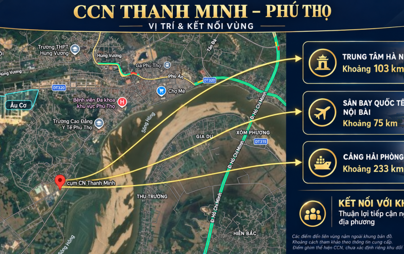 Chính chủ bán nhanh lô đất công nghiệp tại CCN Thanh Minh, Phú Thọ