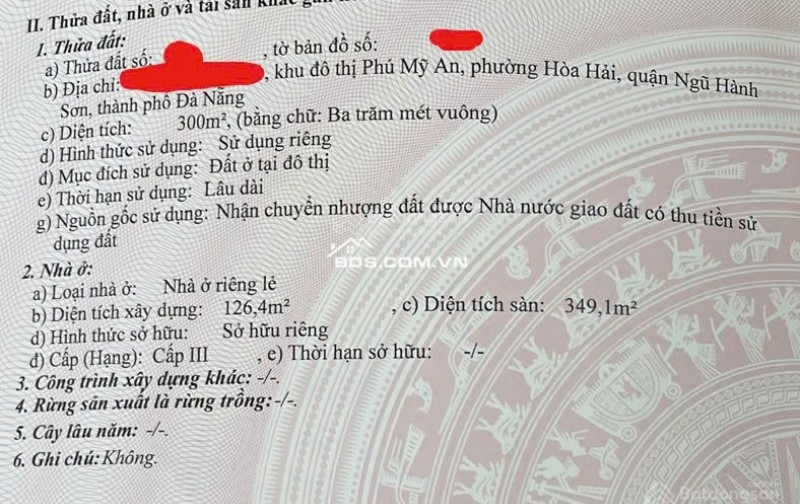 Bán biệt thự ven sông khu đô thị Phú Mỹ An, Đà Nẵng diện tích 300m², hồ bơi riêng, sàn 349,1m² Lô 6, Khu đô thị Phú Mỹ An, Đường Song Hào,
