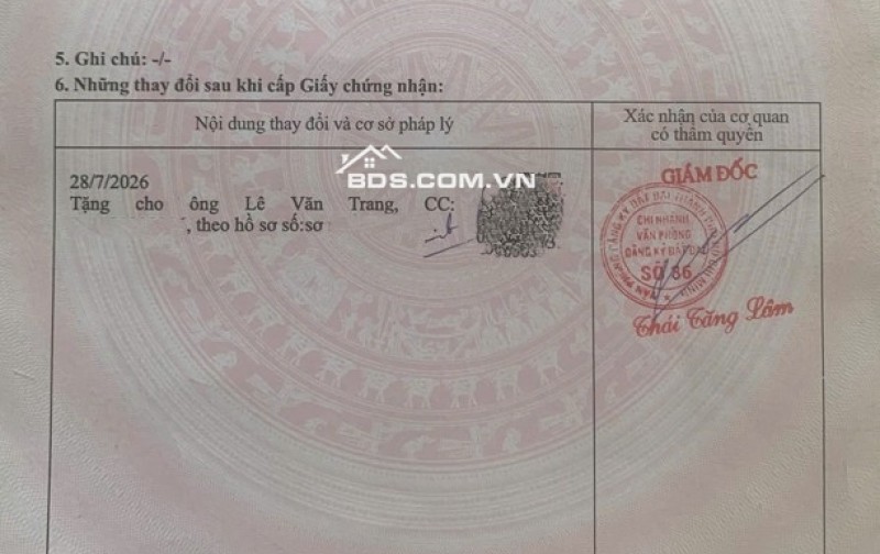 CHÍNH CHỦ BÁN QUỸ ĐẤT 5.380 m² – SÁT KHU TÁI ĐỊNH CƯ SONADEZI SUỐI NGHỆ – GẦN KCN CHÂU ĐỨC