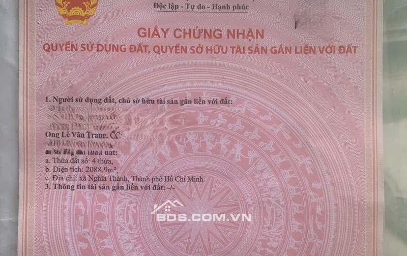 CHÍNH CHỦ BÁN QUỸ ĐẤT 5.380 m² – SÁT KHU TÁI ĐỊNH CƯ SONADEZI SUỐI NGHỆ – GẦN KCN CHÂU ĐỨC