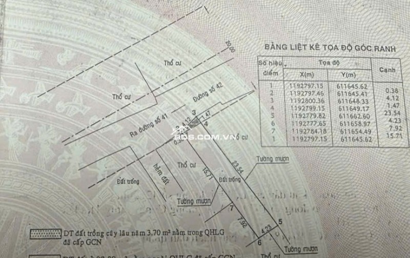 Bán đất mặt tiền đường 42 Bình Trưng Đông Tp Thủ Đức giá 9,5 tỷ