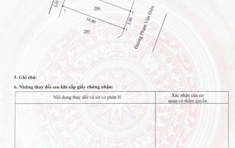 Lô đất mặt tiền đường Phạm Văn Diêu khu TĐC Tân Hạnh sổ riêng, thổ cư giá rẻ 4.35 tỷ _90 m2