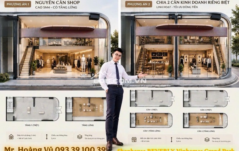 Một mặt bằng hai chiến lược Shophouse Beverly Vinhome Quận 9 lời ngay 5%: từ 129 triệu/m2