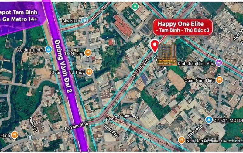 Happy One Elite căn hộ cao cấp đường Tam Bình liền kề vành đai 2 và Metro Tao Đàn - Thủ Dầu Một