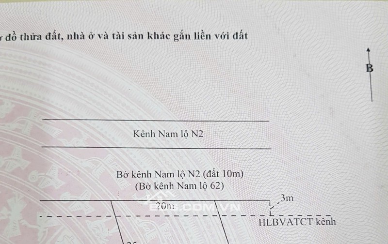 Bán đất mặt tiền thổ cư 1 phần Quốc lộ 62, xã Thạnh Hóa, tỉnh Tây Ninh