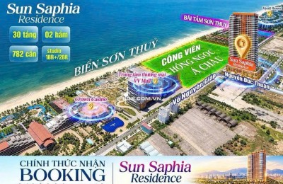 Căn hộ cao cấp mặt biển Đà Nẵng , gần bãi tắm Sơn Thủy giá chỉ từ 1ty8