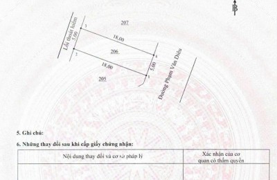 Lô đất mặt tiền đường Phạm Văn Diêu khu TĐC Tân Hạnh sổ riêng, thổ cư giá rẻ 4.35 tỷ _90 m2
